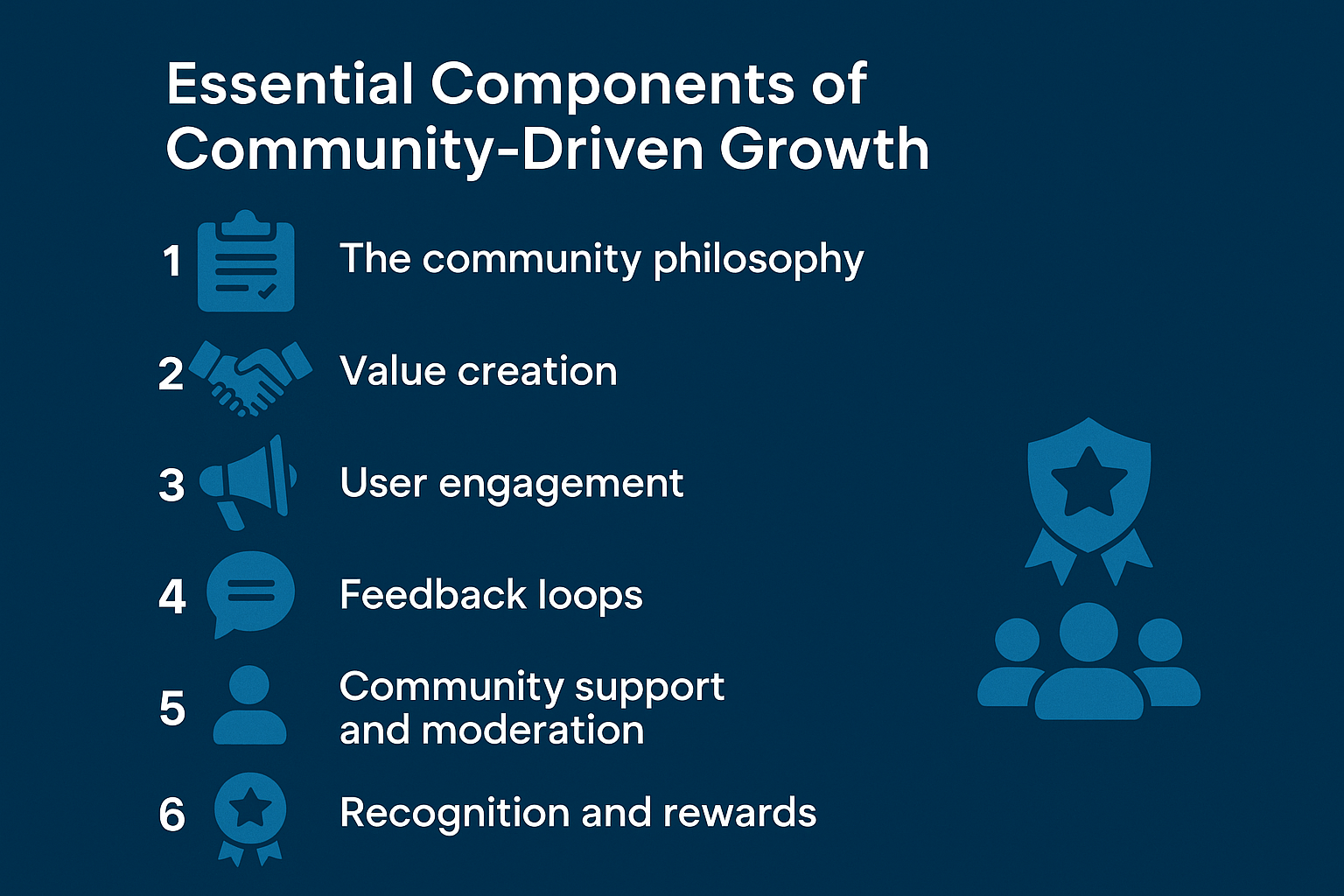 Essential components of a community-driven growth