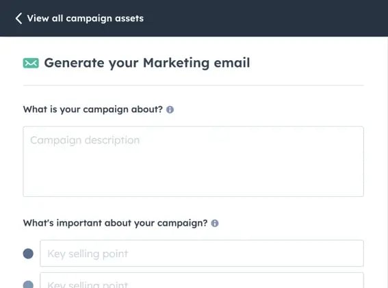Generate Marketing Email with Campaign Assistant